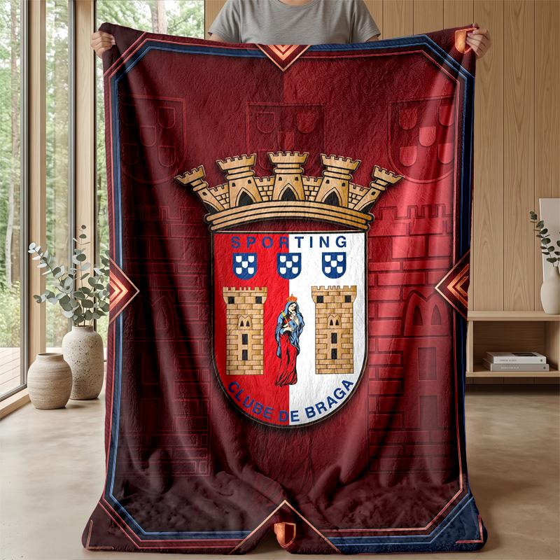 Braga FC Soft Flannel Fleece Blanket Lightweight Cozy Warm Throw Blanket For Sofa Bed Home Decor