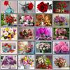 5D DIY Diamond Painting Vintage Beautiful Flowers Diamond Embroidery Cross Stitch Kit Full Rhinestone Mosaic Home Decor