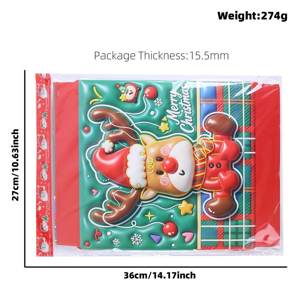 3PCS Santa Claus Christmas Gift Box 3 Size Cookies Snack Boxes Candy Gift Boxes  Home Decoration