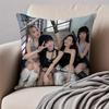GirlGroup Kpop KKISS OF LLIFE Cushion Cover Pillowcase Antidustmite Invisible Zipper Short Plush Sofa Cushion