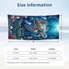 Underwater Sea Adventure Theme Quick Dry Beach Towel Custom Name Text Print Large Sand Resistant Towel Beach Vacation