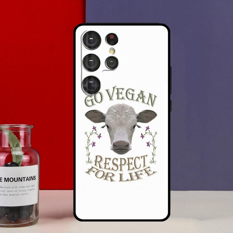 GO VEGAN Чехол для Samsung Galaxy S25 Ultra S9 S10 S20 S21 S22 Plus S23 Ultra S24 FE