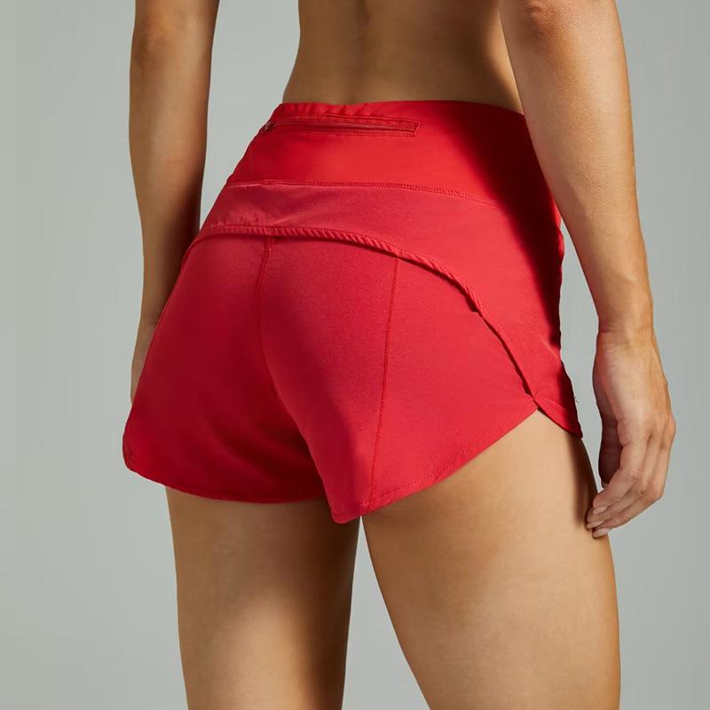 Женские спортивные шорты-hotpants для йоги, фитнеса, легкой атлетики, марафона, с высокой талией, на подкладке