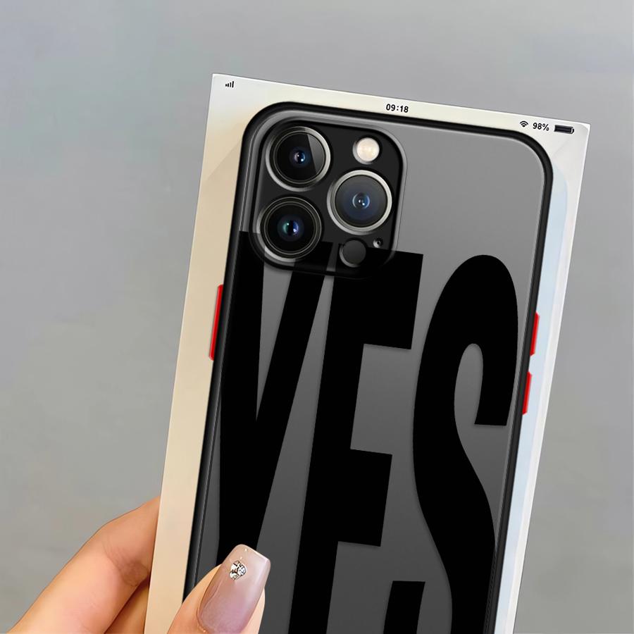 ЧЕХОЛ «ДА И НЕТ» для iPhone 17 Pro Max XS XR Air 7 8 SE 15 12 11 13 Mini 16 Plus 14 Funda Задняя крышка телефона