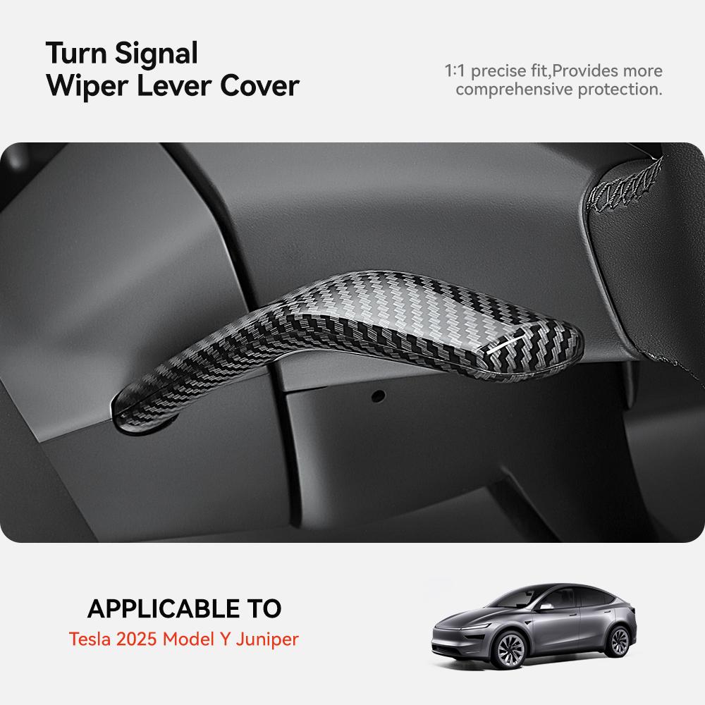 YZ Для Tesla Model Y 2025 Можжевеловый Карбоновый Чехол на Селектор Переключения Передач ABS Ручка Рычага Рулевого Управления Защитная Оболочка Селектора Декор Автомобиля