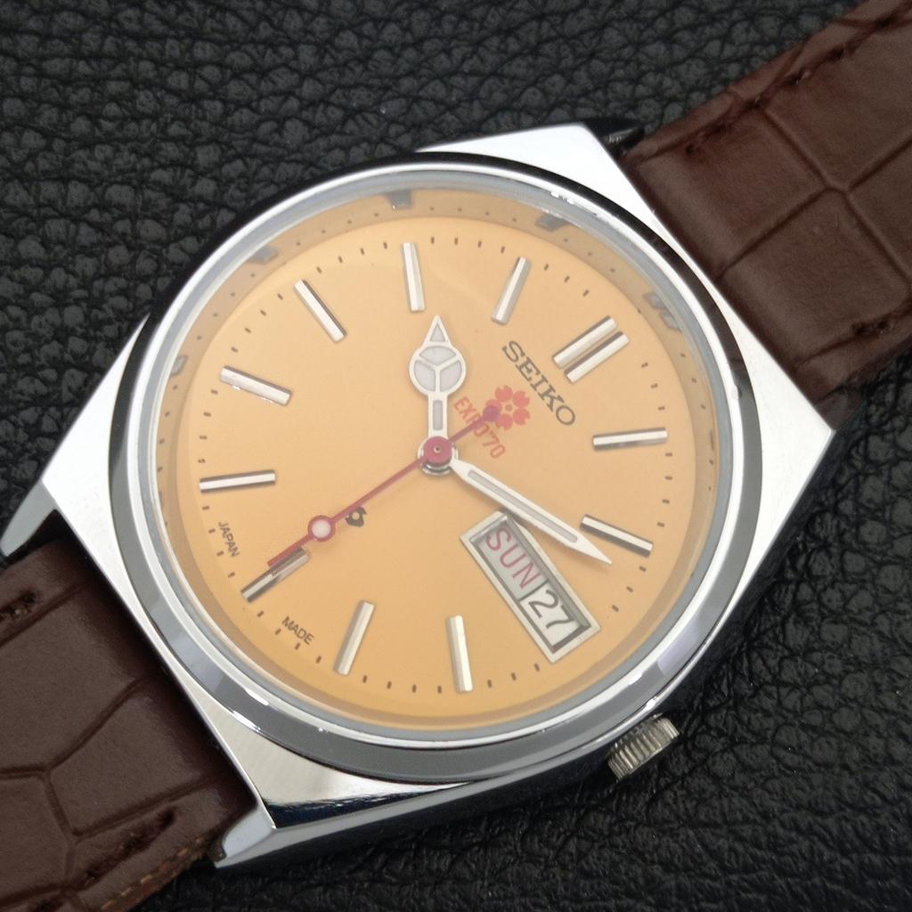 ВИНТАЖНЫЕ ОТРЕМОНТИРОВАННЫЕ МУЖСКИЕ ЧАСЫ SEIKO EXPO 70 АВТОМАТИЧЕСКИЕ 6309A ЯПОНИЯ a441833-1
