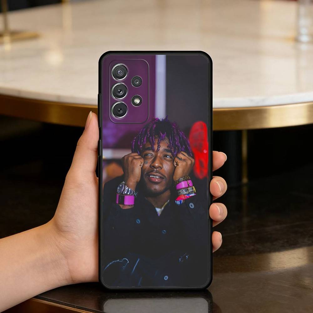 КРУТАЯ Черная Мягкая Силиконовая Чехол-Накладка с Изображением L-Lil U-Uzi Vert Для Samsung Galaxy A73,A72,A71,A70,A53,A52,A51
