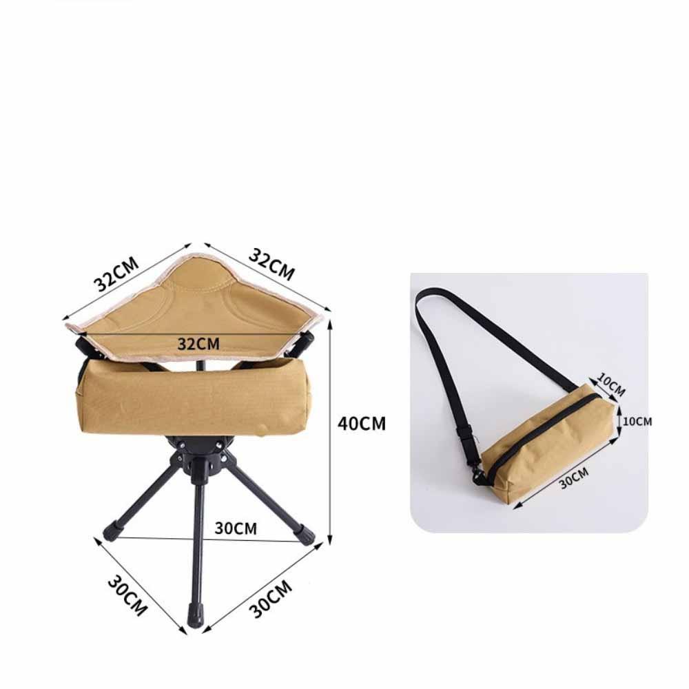 3-Legged Outdoor Folding Stool Foldable Fishing Chair Easy To Carry Camping Chair Picnic