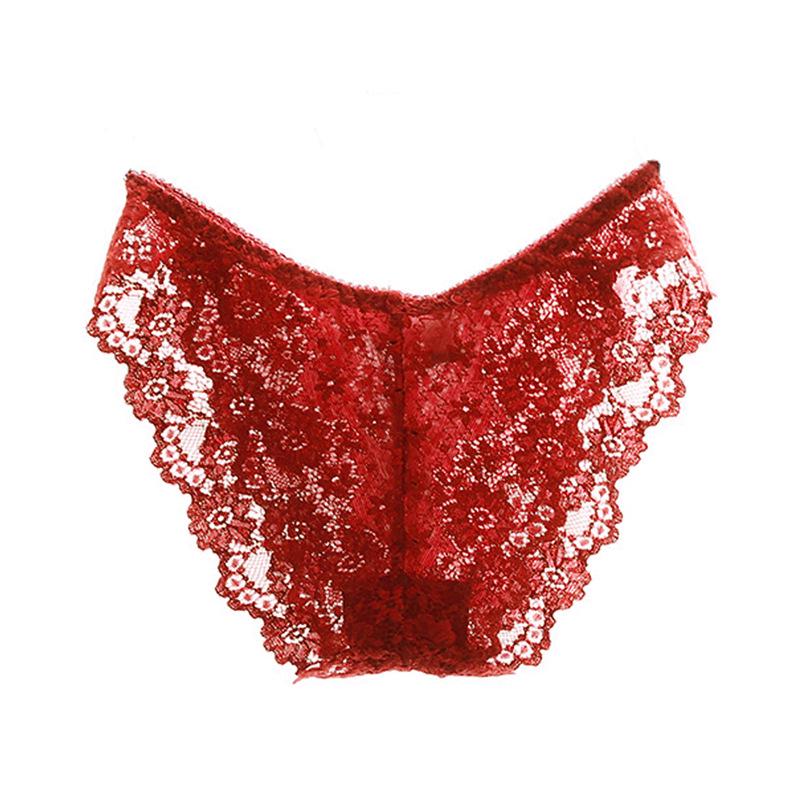 Luxury Women's Lace Panties - Sexy, Low Waist, Transparent, Hip-Lift Design