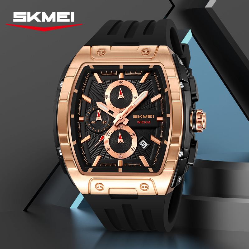 SKMEI 2363 Retro Elegant Men's Quartz Watch Waterproof Chronograph Calendar Night Light Business Men's Watch relgios masculino