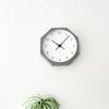 KATOMOKU Muku Clock 7 Octagonal Gray Continuous Second Hand Movement Diameter km-60GRRC8 30.0cm (Radio-controlled clock)