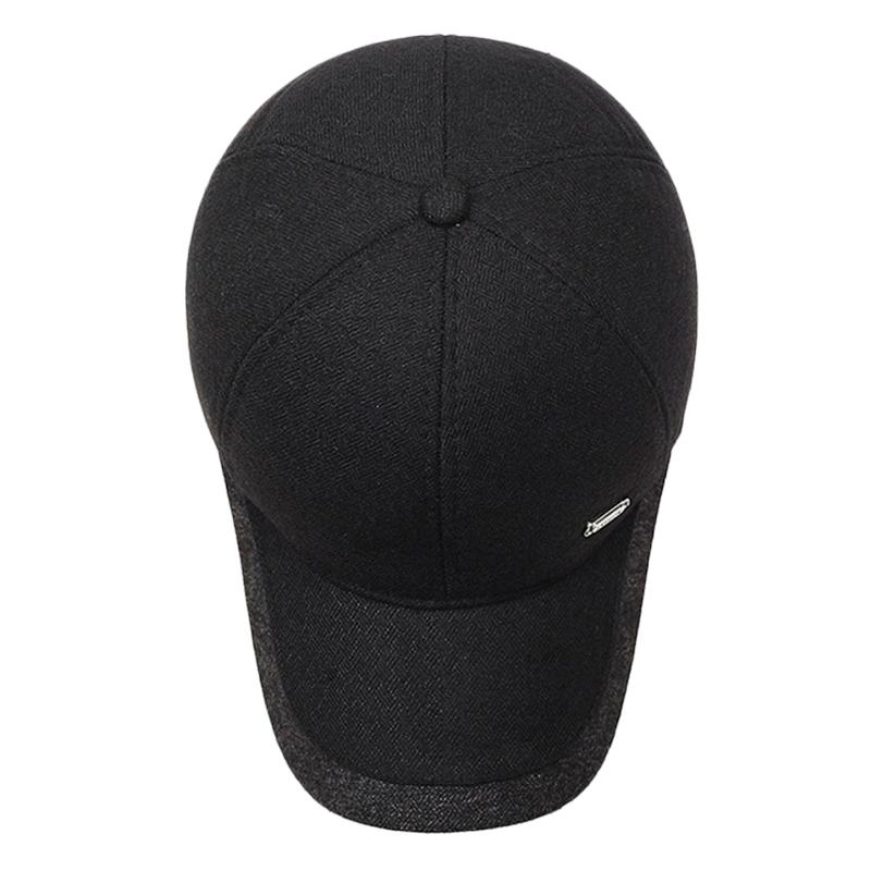 Кепка для мужчин среднего возраста, осенне-зимняя бейсбольная кепка, теплая бархатная кепка для защиты ушей, кепка для папы