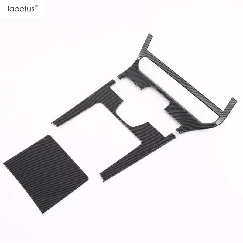 For Toyota BZ4X EA10 - 2025 ABS Wood Grain Look Car Center Console Gear Shift Panel Cover Trim Sticker Interior Accessories