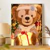 Disney diamond painting kit, 5D Duffy bear Christmas gift wall decoration art for living room, bedroom, study room, home decor