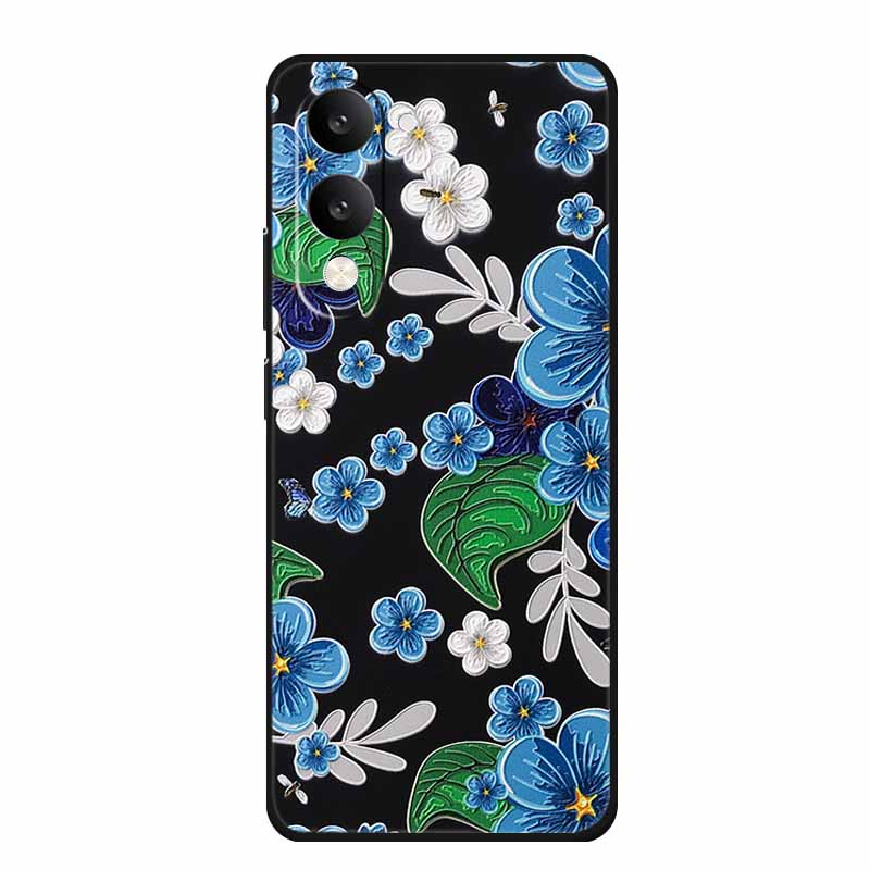 3D Тисненый Чехол Для Vivo iQOO Z10 Lite Чехол Для Телефона Coque Цветы Силиконовый Мягкий Задний Чехол Для Vivo Y29S Y29T Y19s GT 5G Чехол Funda