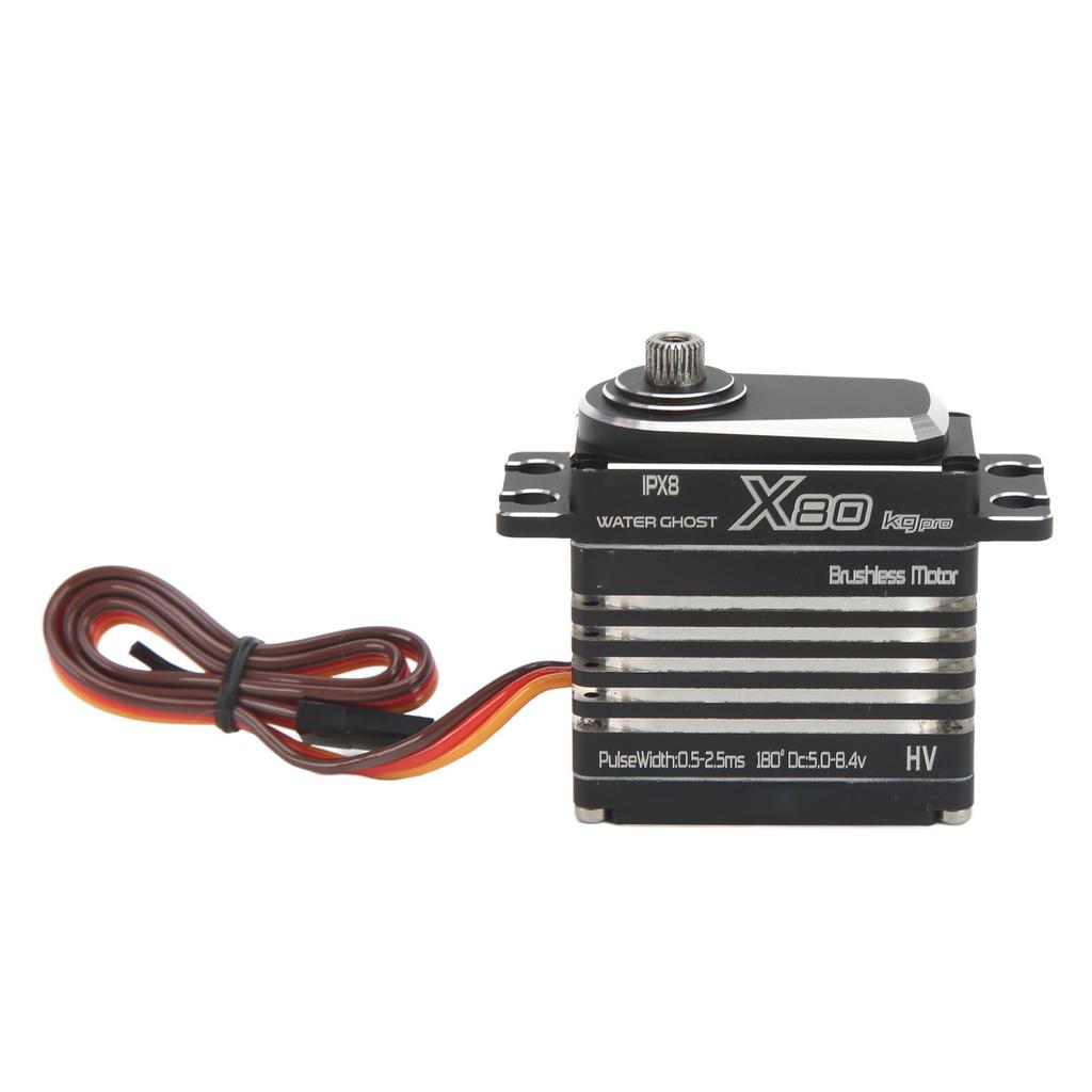 RC Car Servo Black 80KG High Torsion IPX8 Waterproof Brushless Motor Widely Used RC 80KG Servo for
