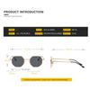 Fashion New Polygonal Metal Sunglasses Retro Ladies Glasses Classic Trend Luxury Driving Travel Eyewear Uv400