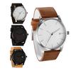 Couple Fashion Leather Band Analog Quartz Round Wrist Business Men's Watch