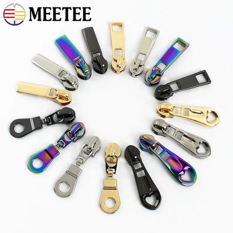 5-30Pcs Meetee 5# Nylon Zipper Sliders for Bags Garment Decor Zippers Puller Tents Home Textiles Zip Repair Sewing Accessories
