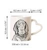 Black and Tan Coonhound I - cup with a dog, adorable cup with a heart-shaped handle, universal gift from the Art-Dog brand