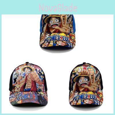 Детская бейсболка One Piece с принтом из полиэстера, защита от солнца для летнего использования на улице