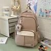 School Bag Schoolbag Female Ins Wind Korean Version Cute Three To Six Contrasting Color Backpack