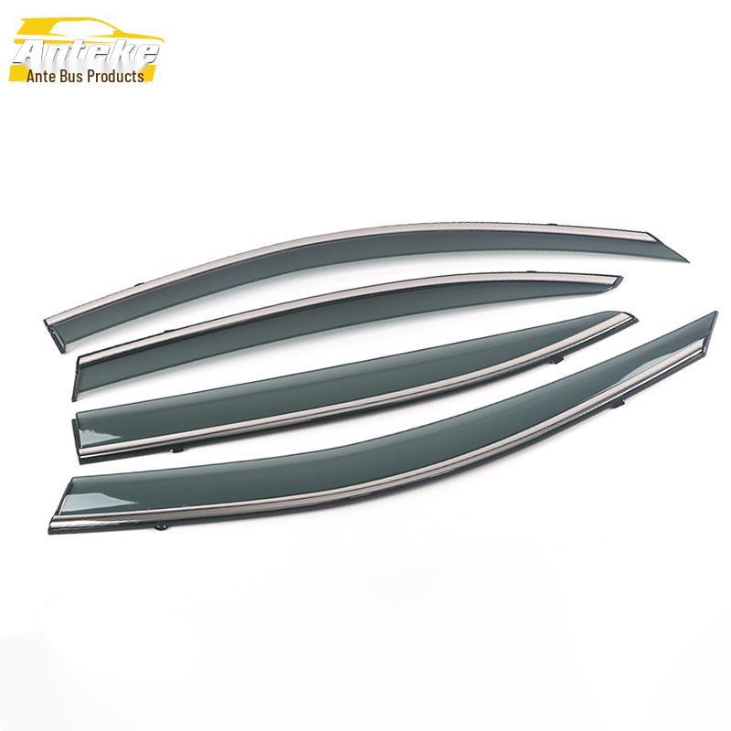 3D Stainless Steel Rain Guards with Bright Trim for 09-13 Octavia