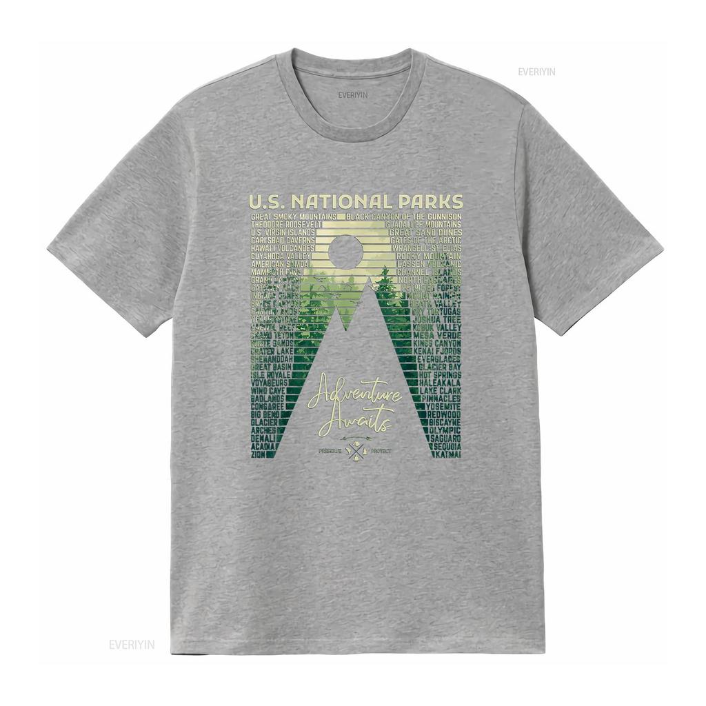 National Parks List US Park Vintage Camping Hiking T Shirt vintage Washed graphic Unisex Soft designer clothes fashion