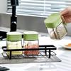With Handle Glass Seasoning Jar Flip Design Seasoning Storage Box  Seasoning Storage
