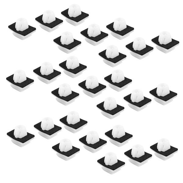 100-Piece White Plastic Car Door Seal Clips for Ben