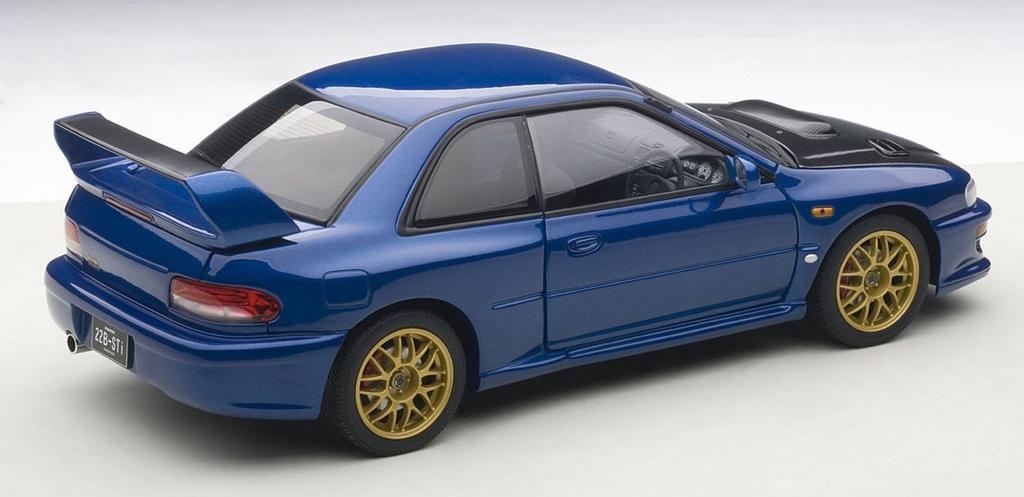 AUTOart Subaru Impreza 22B STi Version Black Bonnet Готовый продукт 1/18 Синий/Карбон