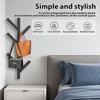 Wall Mounted Coat Rack Metal Vertical Hat Rack Multipurpose Clothes Hanger Rack Home Living Room Storage Rack Easy to Install