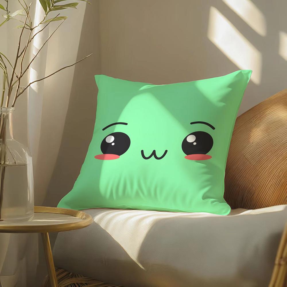 Animal Facial Portraits Pillow Case DoubleSided Plush Sofa Cushion Covers Organic Breathable Invisible Zipper