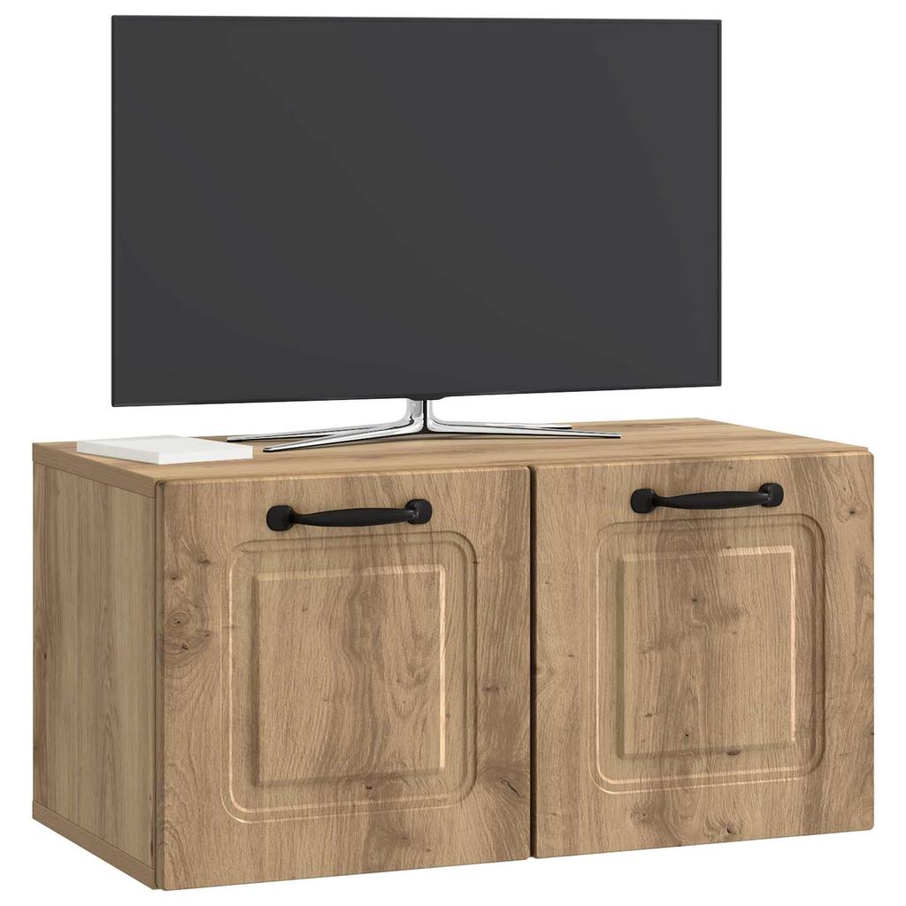 Wall Mounted TV Cabinet Artisan Oak 59.5 x 31 x 30 cm