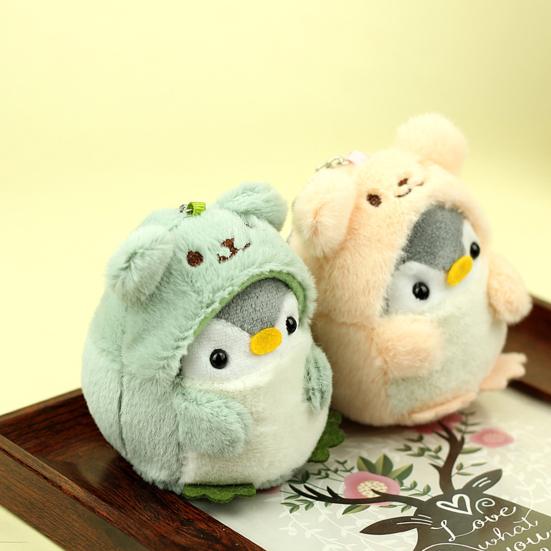 Кукла-пингвин, кулон, мягкие плюшевые игрушки, мультяшное животное, цепочка из нержавеющей стали, брелок для ключей, школьная сумка, сумка через плечо, украшение, кулон, брелок для ключей, держатель для ключей