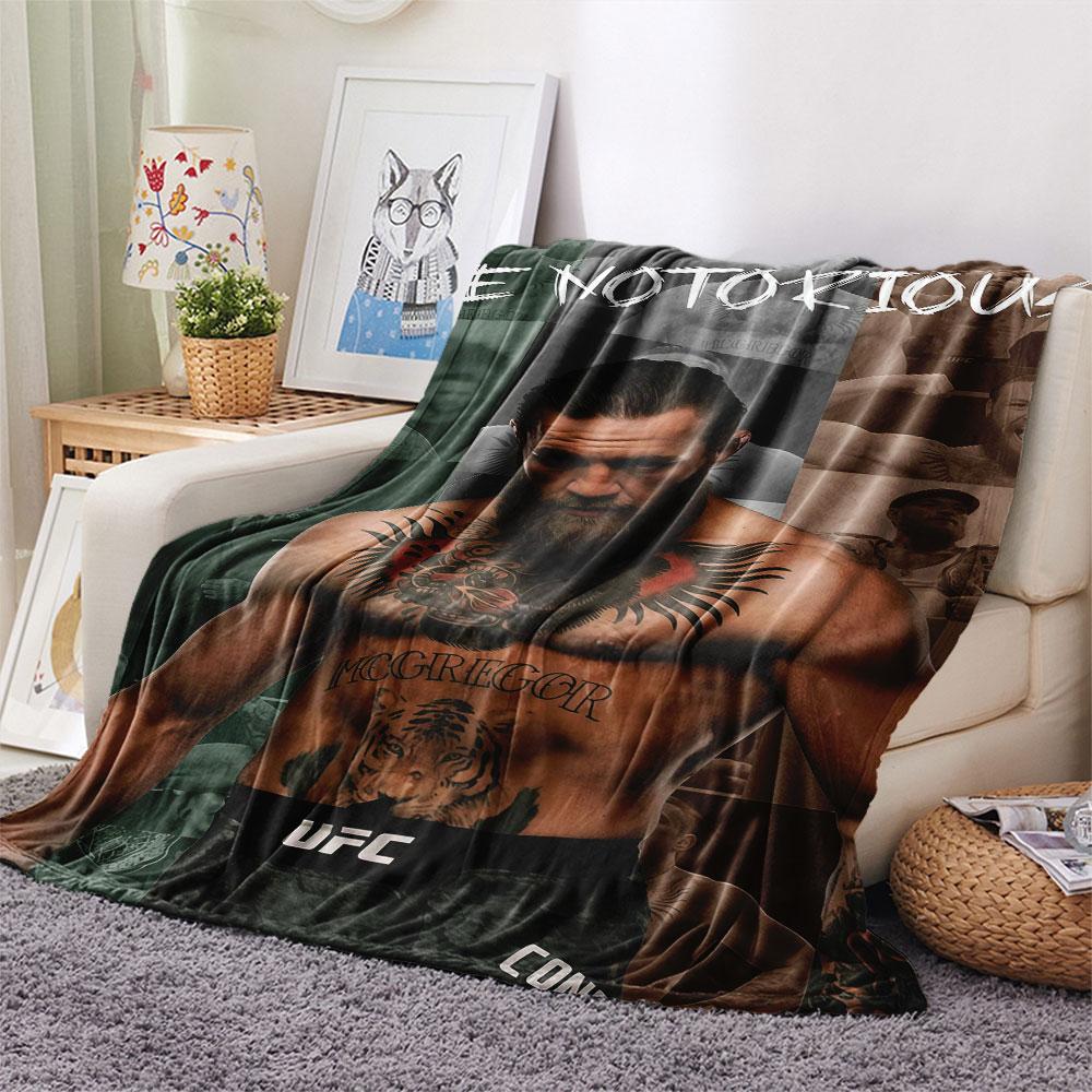 The Notorious Printed Flannel Blanket, soft throw for bedroom sofa, washable, Christmas present, great gift.