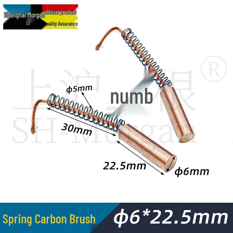 Cylindrical Clutch Carbon Brush Copper Round Screw Rod 6x38 8x30/40