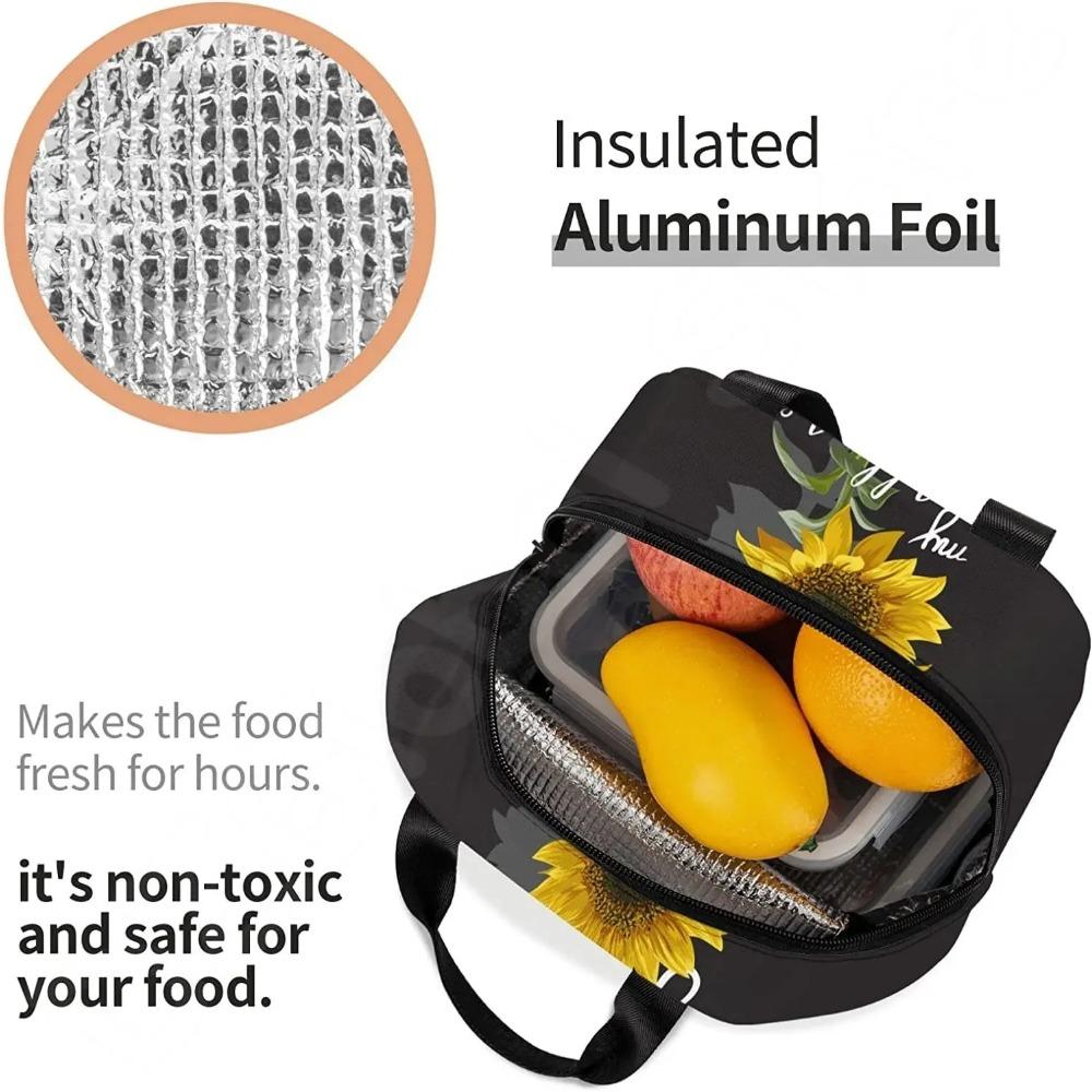 Сумка для ланча «Подсолнух» You Are My Sunshine, изолированный ланч-бокс, охладитель, термонепроницаемая многоразовая сумка-тоут для женщин, работы, пикника