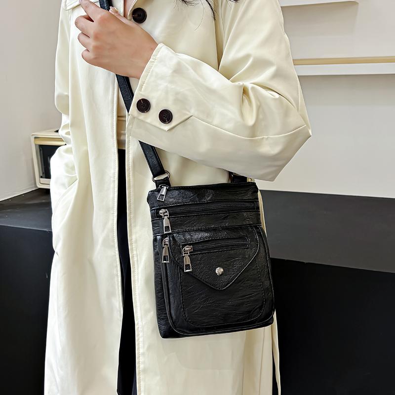 Сумка для мобильного телефона женская ретро мягкая кожаная сумка через плечо кошелек для монет