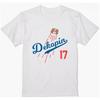 Otani Shohei Otani's Dog Decopin Bait White T-shirt Comfortable Top Breathable Clothing Fashion Women's Cute Summer