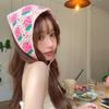 Kawaii клубника треугольные банданы ручной работы женский шарф для волос на шнуровке повязка на голову повязка на голову Y2K банданы платок девушка шляпа для волос аксессуары