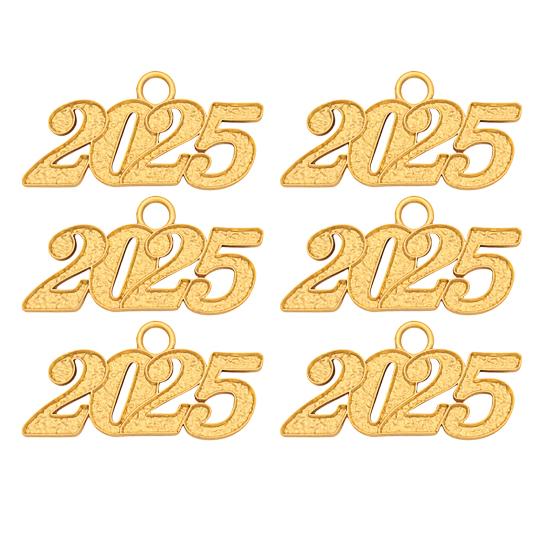 50 шт. DIY 2025 Подвеска для шляпы, браслета, ожерелья, ювелирного аксессуара, шарма, новогоднего подарка, набор для творчества, подвеска в виде цифры, мини-ювелирные изделия, печатки, шармы