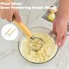 Danish Dough Whisk with Oak Handle Stainless Steel Flour Mixer Eggs Cream Mixing Rods Flour Cake Stirrer Kitchen Baking Tools