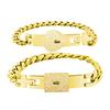 Stainless Steel Lock for Key Bangle Bracelets 2x Matching Bracelets Gift for Cou