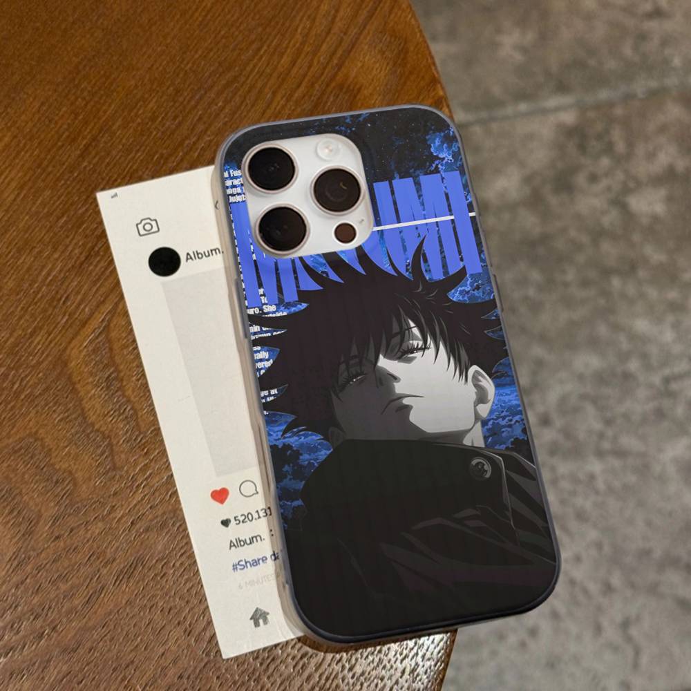 Чехол для телефона с персонажем аниме F-Fushiguro M-Megumi для iPhone 16 15 17 Pro 11 12 13 14 Pro Max Plus, мягкий силиконовый чехол-оболочка с волнистой текстурой