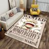 Wanted Monkey D. Luffy Poster suitable as a non-slip mat for the living room or bedroom sofa
