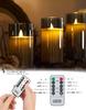 Светодиодная свеча AnnTec Светодиодный черный набор, который мерцает как настоящая теплая без энергии, поставляется со специальным пультом дистанционного управления яркостью, USB светодиодный светильник-свеча, стекло, свеча,