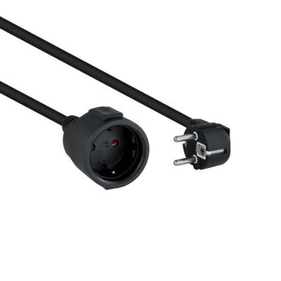 Удлинитель питания - Nano Cable - 5 м - Медь 1,5 мм² - Черный - Schuko CEE7