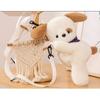 Lightweight Plush Backpack Fun Cartoon Doll Messenger Bag Bear Dog Sheep Gift