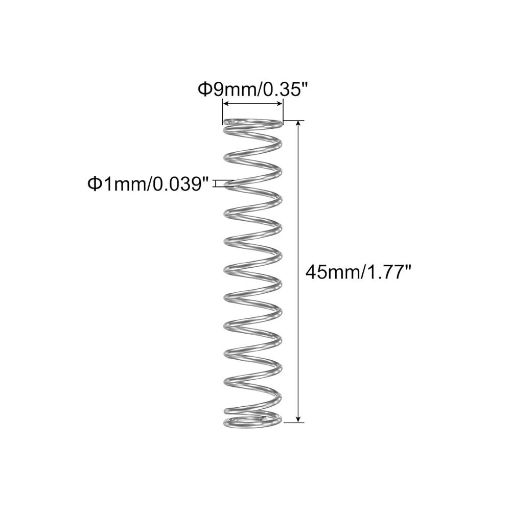10Pcs Silver Tone Extended Compressed Springs Compression Spring Shop and Home Repairs